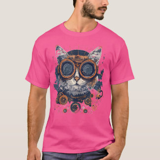 T-shirt Steam Punk Chat Kitten Steampunk Art