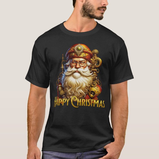 T-shirt Steampunk Christmas Père Noël (Devant)