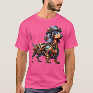 T-shirt Steampunk Dachshund Lover Imaginaire Art