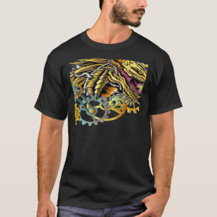T-shirt Steampunk Dragon Gears mécanique Imaginaire gothiq