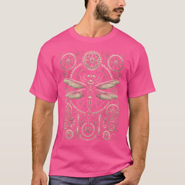 T-shirt Steampunk Dragonfly Victorian Art Mechanical Steam (Devant)