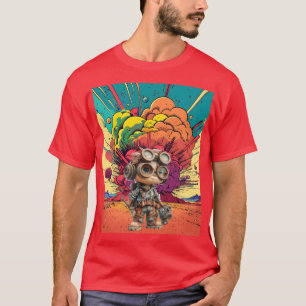 T-shirt Steampunk Mécanique Cartoon Explosion