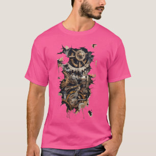 T-shirt Steampunk mécanique engrenages art
