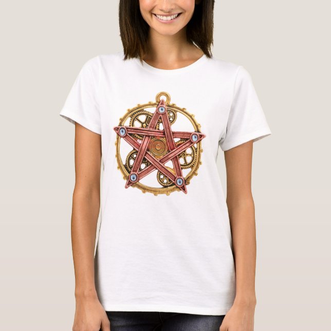 T - Shirt Steampunk Pentagramm (Vorderseite)