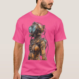 T-shirt Steampunk Plongeur Vintage Suit Art Retro Sci-