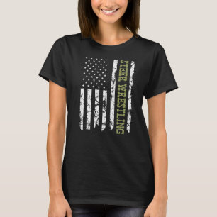 T-shirt Steer Lutte contre le drapeau patriotique américai
