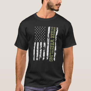 T-shirt Steer Lutte contre le drapeau patriotique américai