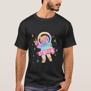 T-shirt Stefanie Nom adorable avec astronaute
