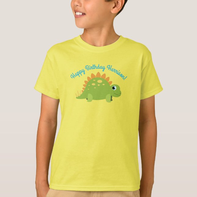 T-shirt Stegosaurus Dinosaur fête d'anniversaire (Devant)