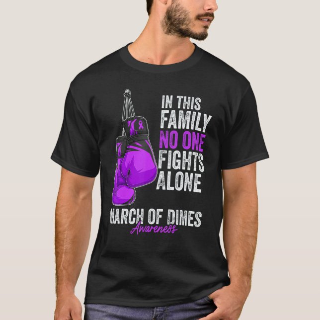 T-shirt Stem Cell Research Awareness Month Gloves Purple R (Devant)