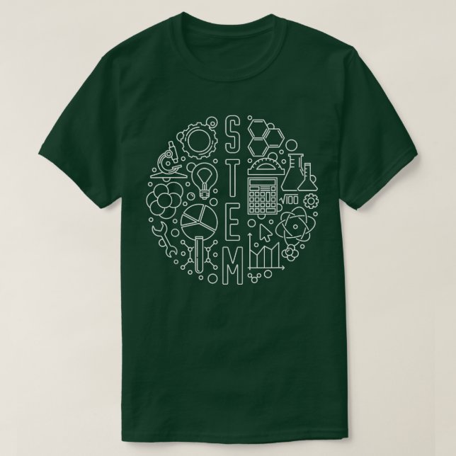 T-shirt STEM Science, technologie, ingénierie et mathémati (Design devant)