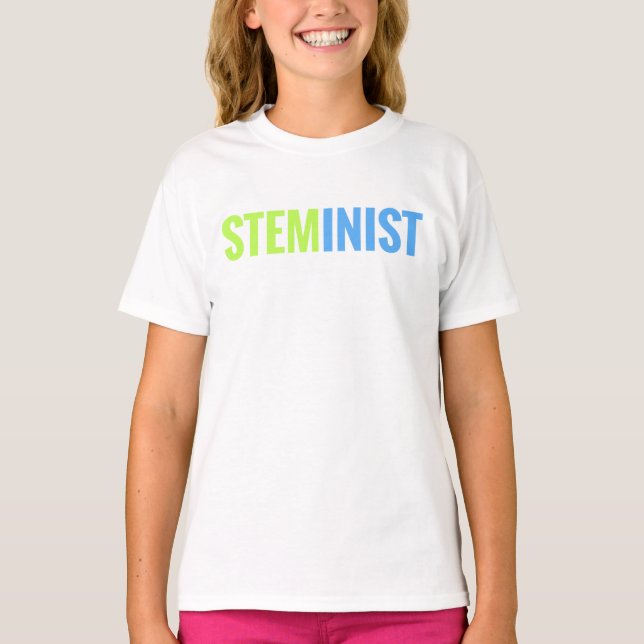 T-shirt STEMinist Girls' Ringer Tee (Devant)