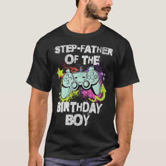 T-SHIRT STEP PÈRE DE L'ANNIVERSAIRE GARÇON JEU VIDÉO GAMER