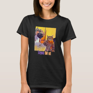 T-shirt Stepan the chubby cat art, mignon amoureux des cha