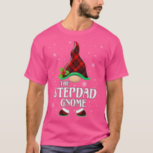 T-shirt Stepdad Gnome Rouge Plaid Correspondant Famille No