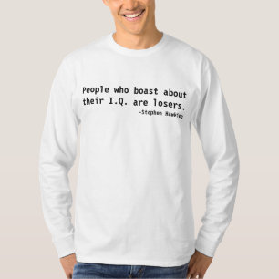 T-shirt Stephen colportant des citations