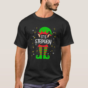 T-shirt Stephen Elf Prénom personnalisé Christma