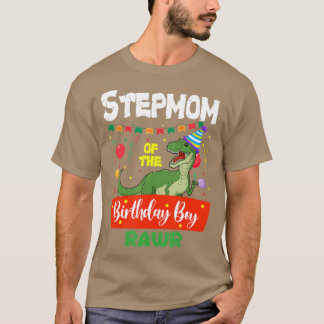 T-shirt Stepmamie De L'Anniversaire Garçon Dinosaure Rapto