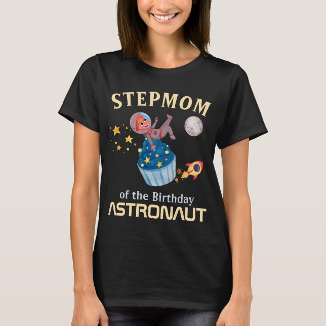 T-shirt Stepmere De L'Anniversaire Astronaut Match Familia (Devant)