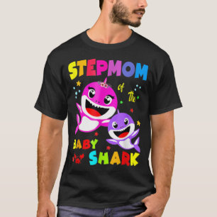 T-shirt StepMom Shark Stepmaman Shark Famille de requins F