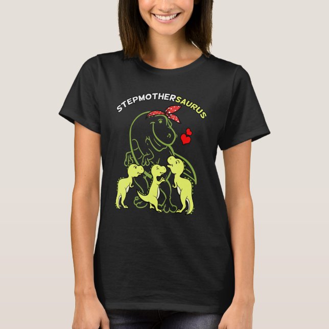 T-shirt Steppatrisaurus Stepmère Tyrannosaurus Dinosaure (Devant)