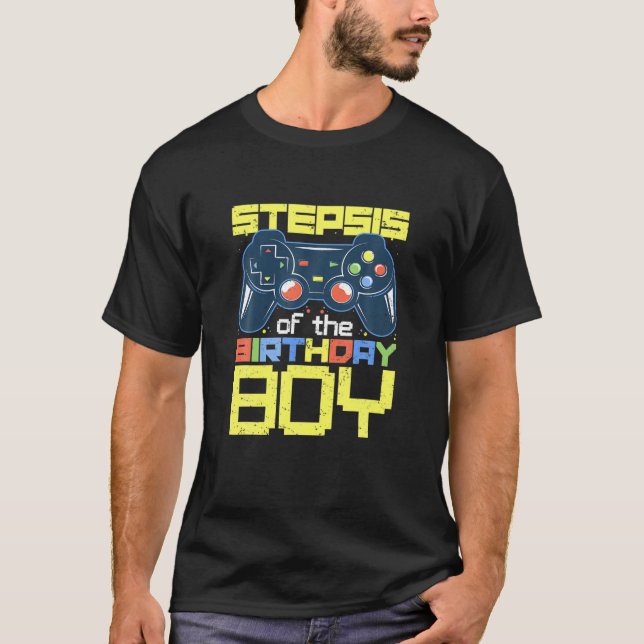 T-shirt Stepsoeur De L'Anniversaire Jeu Vidéo Correspondan (Devant)