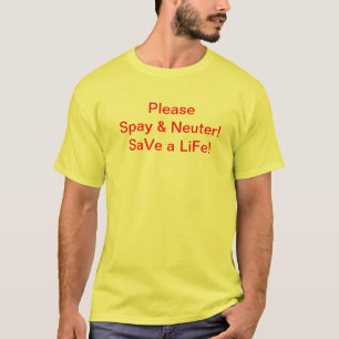 T-shirt Stérilisez les économies de neutre par vie