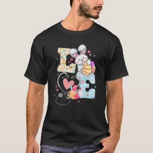 T-shirt Stethoscope Aimer Pâques Infirmière Vie Oeuf Lapin