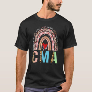T-shirt Stethoscope Arc-en-ciel Cma Soin d'une infirmière