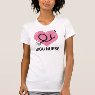 T-shirt Stéthoscope de coeur d'infirmière de Nicu