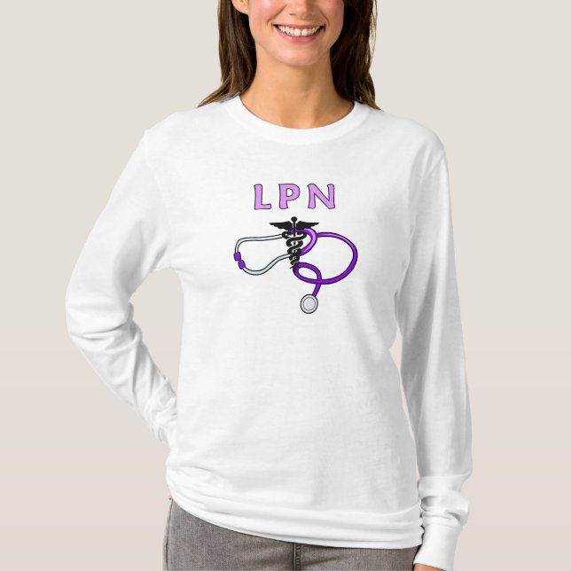 T-shirt Stéthoscope des infirmières LPN (Devant)