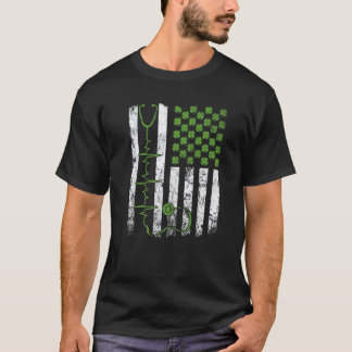 T-shirt Stéthoscope Incroyable Drapeau Américain Infirmièr