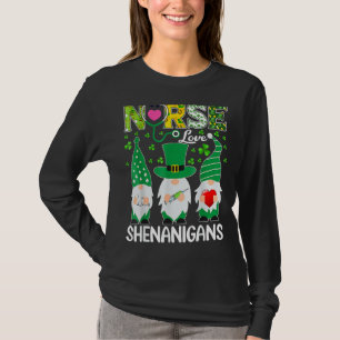 T-shirt Stethoscope Irlandais Gnomes Shenanigans Infirmièr