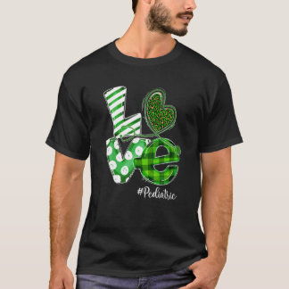T-shirt Stethoscope Love Sodiatric Nurse Plaid St patrick