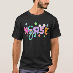 T-shirt Stethoscope Scrub Nurse Life Pâques Jour Mignonne 