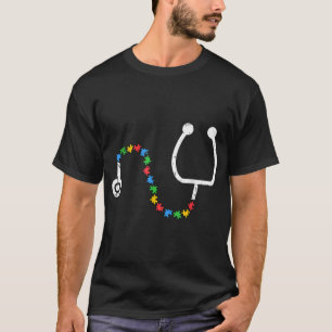 T-shirt Stethoscope Sensibilisation sur l'autisme infirmiè
