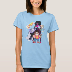 T-shirt Steven Universe Pose du groupe Crystal Gem