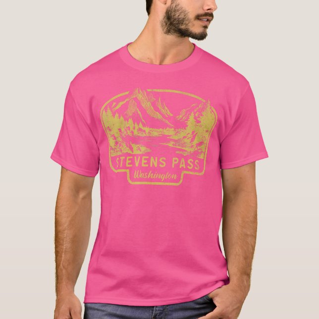 T-shirt Stevens Pass Mountains Washington Randonnée Extéri (Devant)