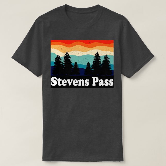 T-shirt Stevens Pass Washington Retro (Design devant)