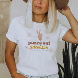 T-shirt STÉVIE Retro Peace Out Mariée Bachelorette