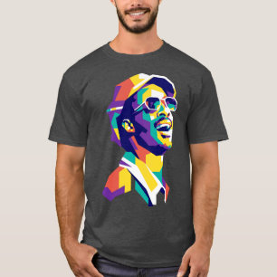 T-shirt Stevie Wonder Coussin de couleur de limite WPAP