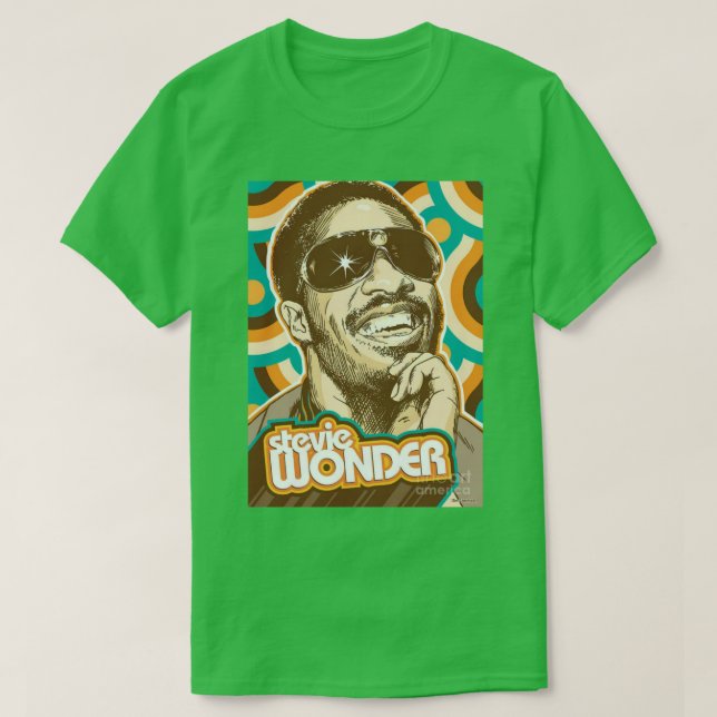 T-shirt Stevie Wonder Design de haute qualité 1 (Design devant)