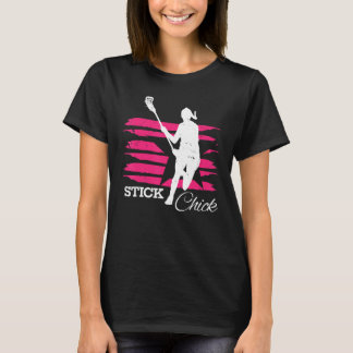 T-shirt Stick Chick Womens Lacrosse Chemise pour filles La
