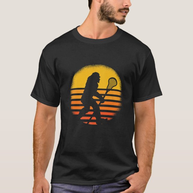T-shirt Stick de crosse Sunset Bigfoot Rétro Hommes Ados (Devant)