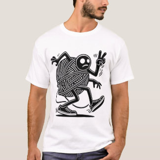 T-shirt Stick Figure en fils, humoristique et ironique