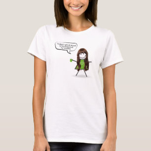 T-shirt Stick Girl Avec Mug De Café Vert