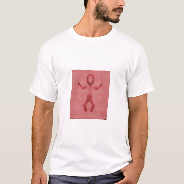 T-shirt Stick Man Dances In A Pink Fog (Devant)
