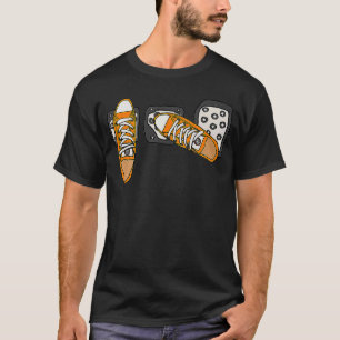 T-shirt Stick Shift Gas Pedals Heel Toe Gear Race Car