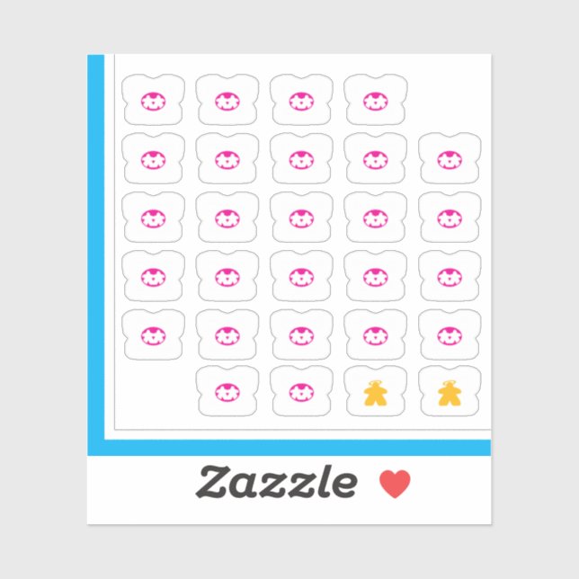 T-Shirt-Sticker - Board-Game-Paar Aufkleber (Blatt)