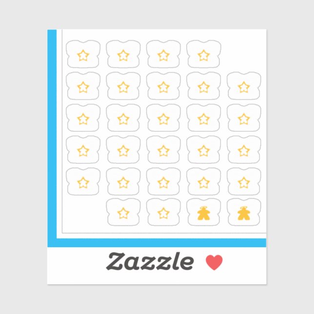 T-Shirt-Sticker - Board Game Player Aufkleber (Blatt)